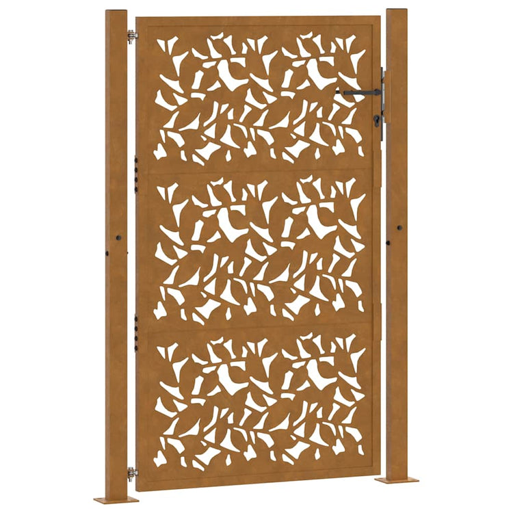 Vidaxxl portail avec vantail design 100x125 cm acier résistant aux intempéries