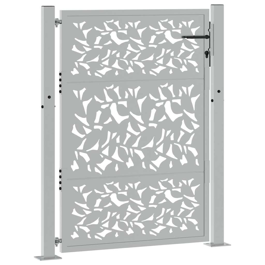 Vidaxxl portail avec vantail design 100x125 cm acier résistant aux intempéries
