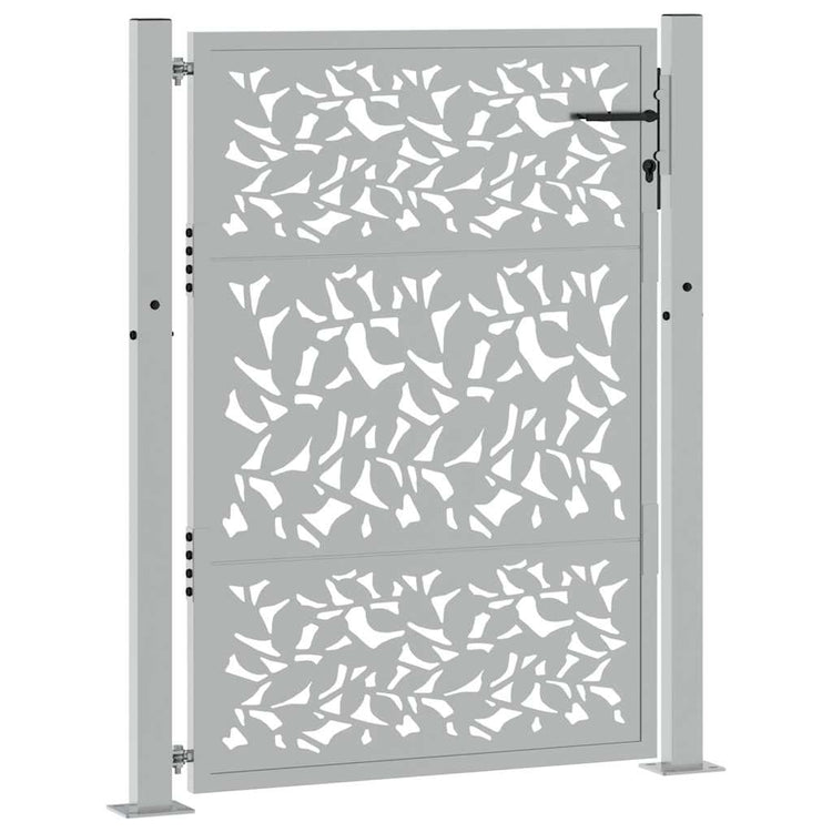 Vidaxxl portail avec vantail design 100x125 cm acier résistant aux intempéries