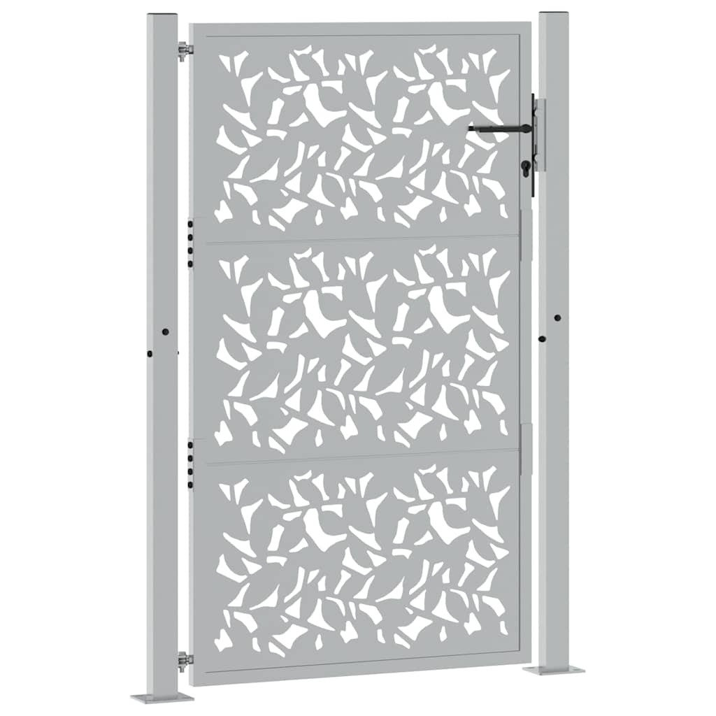 Vidaxxl portail avec vantail design 100x150 cm acier résistant aux intempéries