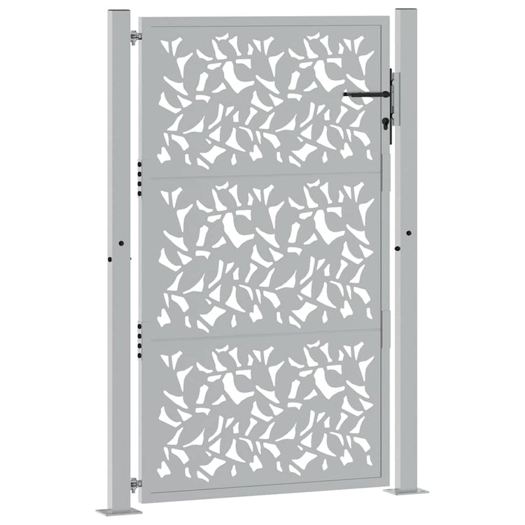 Vidaxxl portail avec vantail design 100x150 cm acier résistant aux intempéries