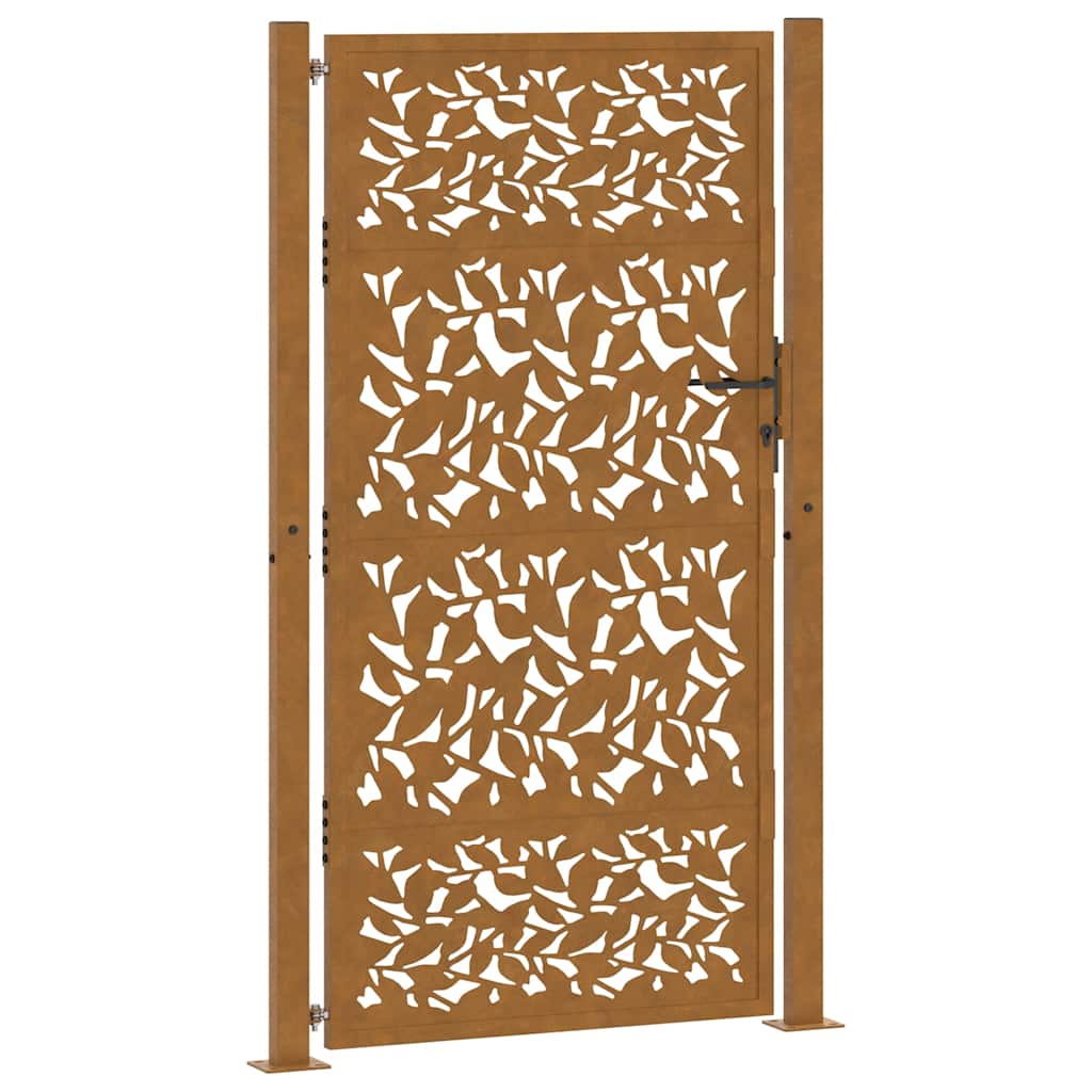 Vidaxxl portail avec vantail design 100x175 cm acier résistant aux intempéries