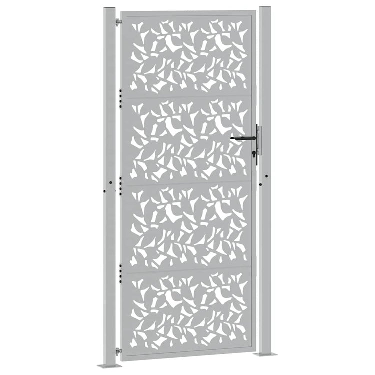 Vidaxxl portail avec vantail design 100x200 cm acier résistant aux intempéries
