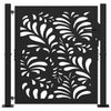 Vidaxxl portail avec motif vague 100x100 cm acier noir