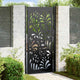 Vidaxxl portail avec motif vague 100x200 cm acier noir