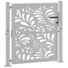 Portail Vidaxxl avec motif vagues 100x100 cm en acier résistant aux intempéries