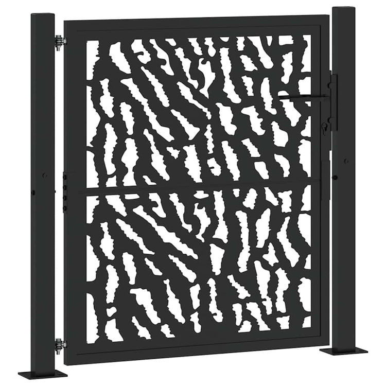 Vidaxxl portail avec rail design 100x100 cm acier noir