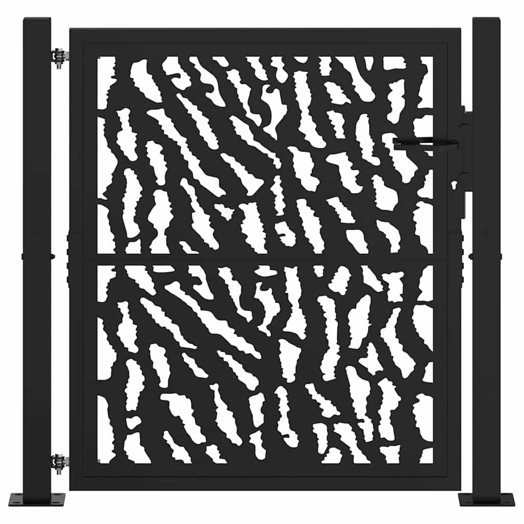Vidaxxl portail avec rail design 100x100 cm acier noir