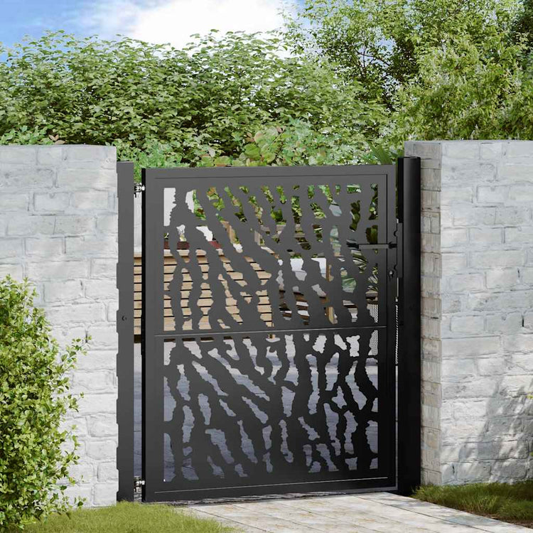 Vidaxxl portail avec rail design 100x100 cm acier noir