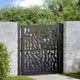 Vidaxxl portail avec rail design 100x100 cm acier noir
