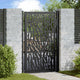 Vidaxx portail avec rail design 100x150 cm acier noir