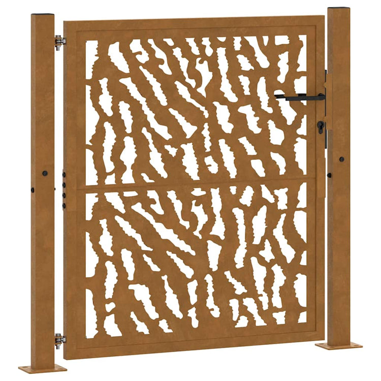 Portail Vidaxxl avec rail design 100x100 cm acier résistant aux intempéries
