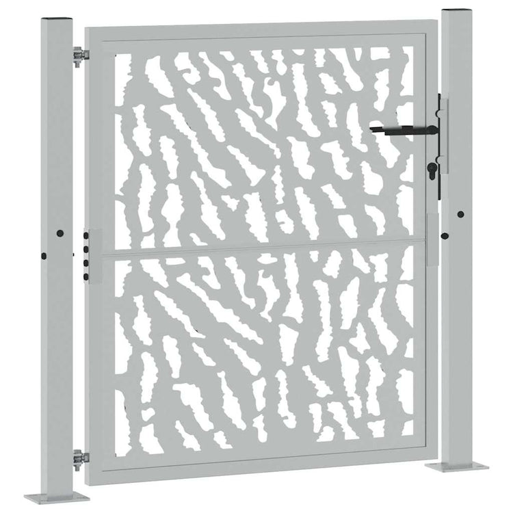 Portail Vidaxxl avec rail design 100x100 cm acier résistant aux intempéries