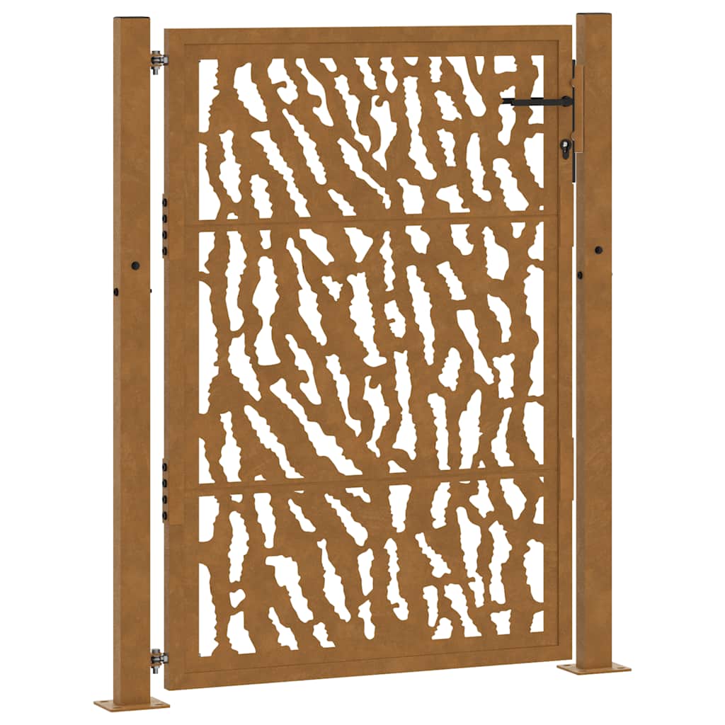 Portail Vidaxxl avec rail design 100x125 cm acier résistant aux intempéries