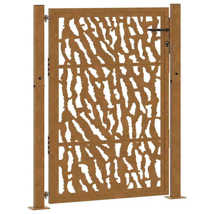 Portail Vidaxxl avec rail design 100x125 cm acier résistant aux intempéries