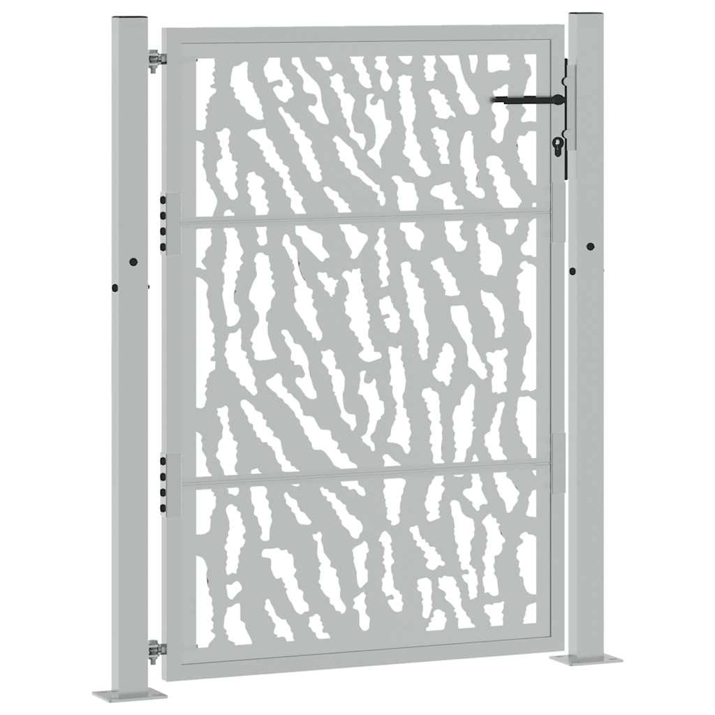 Portail Vidaxxl avec rail design 100x125 cm acier résistant aux intempéries