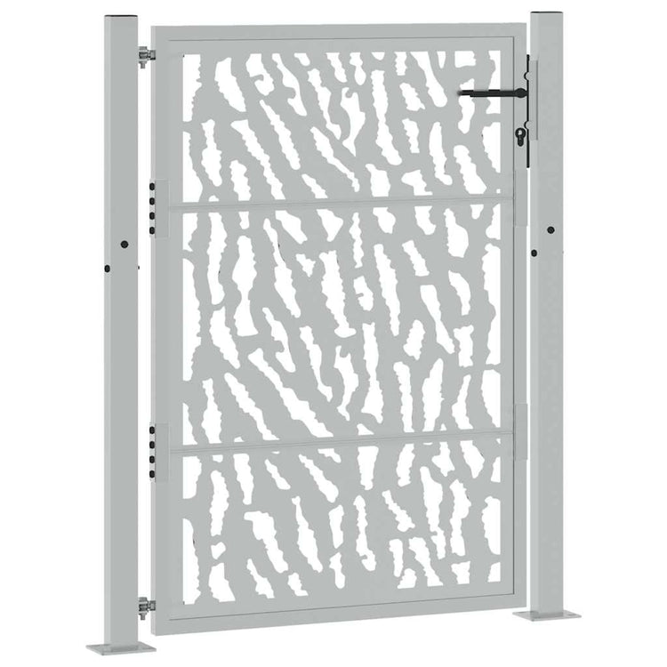 Portail Vidaxxl avec rail design 100x125 cm acier résistant aux intempéries