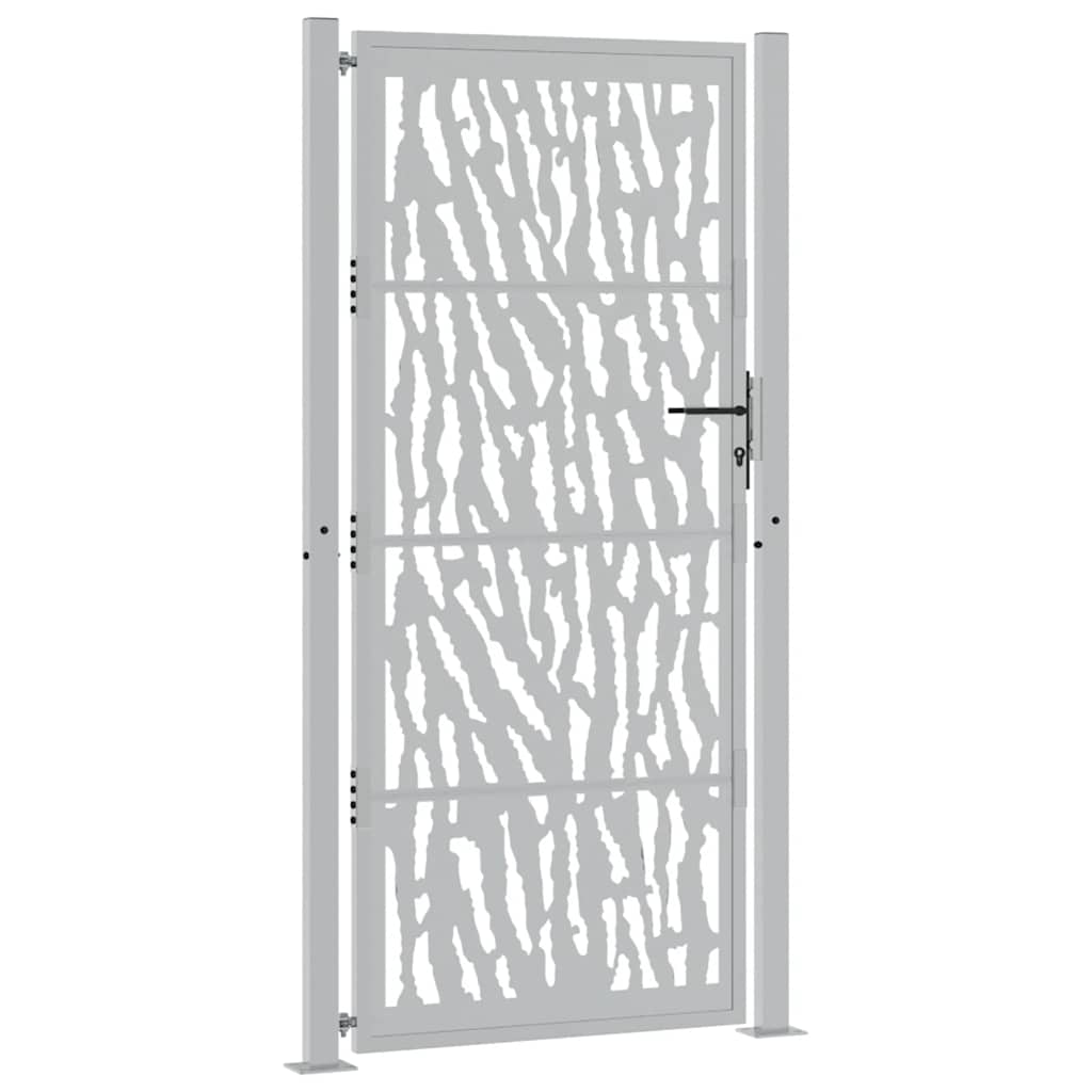 Portail Vidaxxl avec rail design 100x200 cm acier résistant aux intempéries