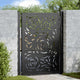 Vidaxxl portail avec design flamme 100x125 cm acier noir