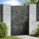 Vidaxxl portail avec design flamme 100x150 cm acier noir