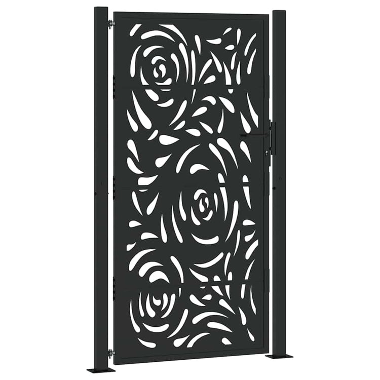 Vidaxxl portail avec design flamme 100x175 cm acier noir