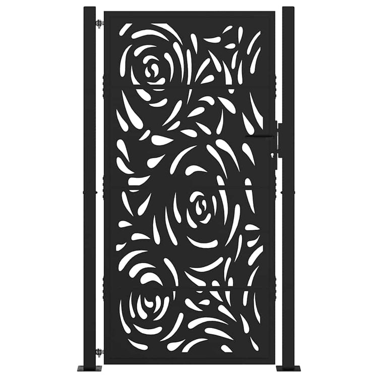 Vidaxxl portail avec design flamme 100x175 cm acier noir