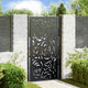 Vidaxxl portail avec design flamme 100x175 cm acier noir