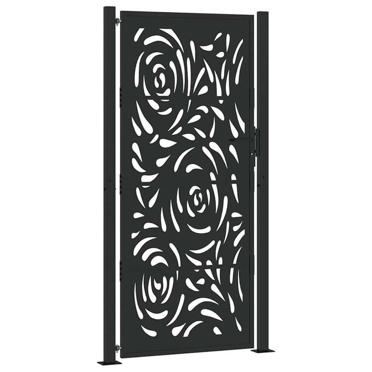 Vidaxxl portail avec design flamme 100x200 cm acier noir