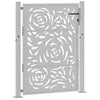 Vidaxxl portail avec design flamme 100x125 cm acier résistant aux intempéries