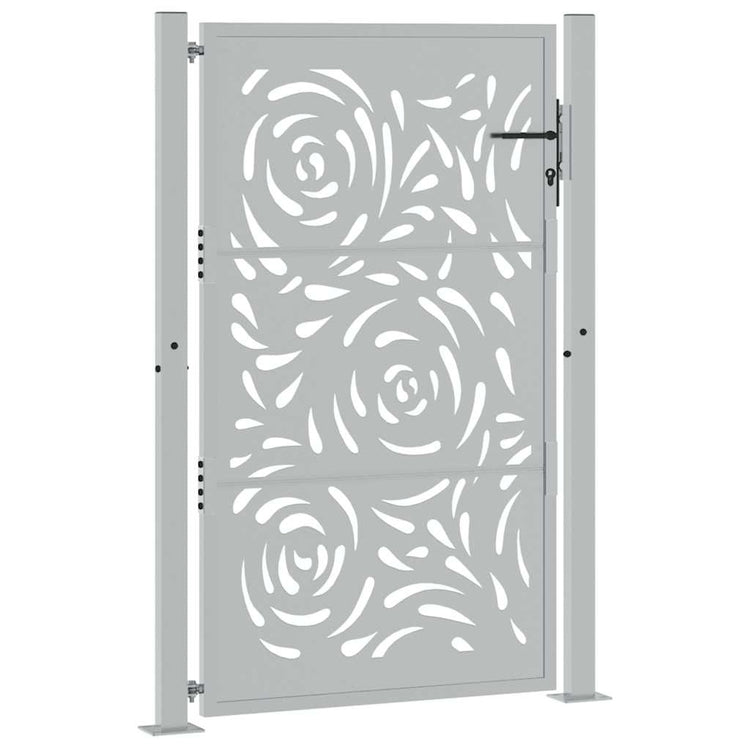 Vidaxxl portail avec design flamme 100x150 cm acier résistant aux intempéries