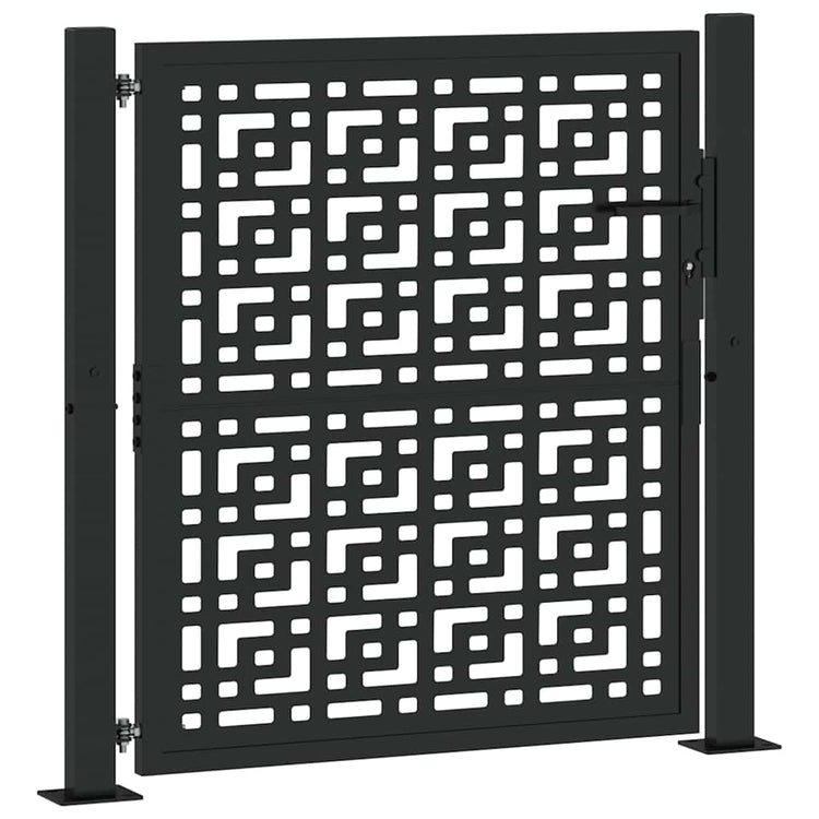 Vidaxxl portail avec motif croix 100x100 cm acier noir