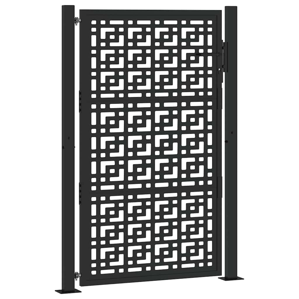 VidaXL portail avec motif croix 100x150 cm acier noir