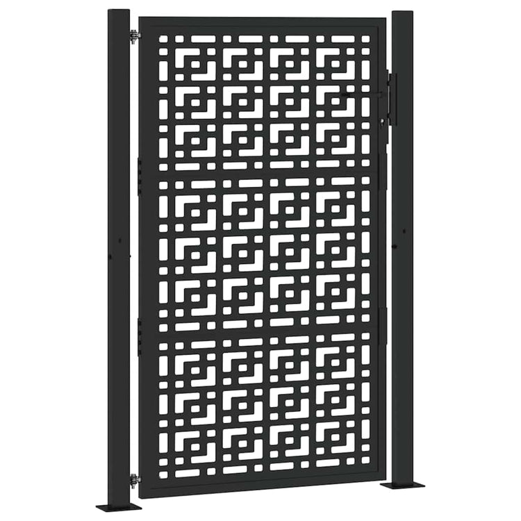 VidaXL portail avec motif croix 100x150 cm acier noir