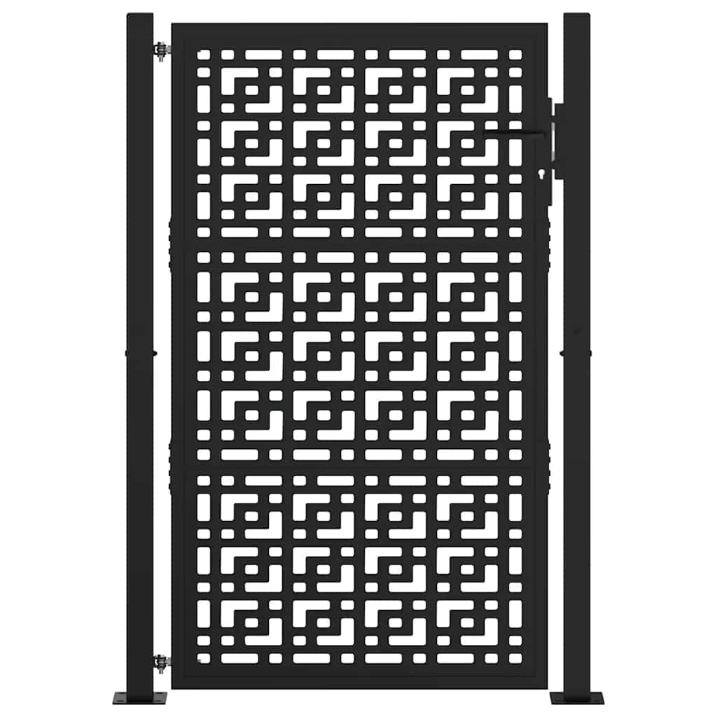 VidaXL portail avec motif croix 100x150 cm acier noir