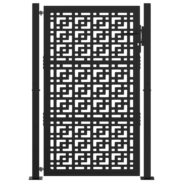 VidaXL portail avec motif croix 100x150 cm acier noir