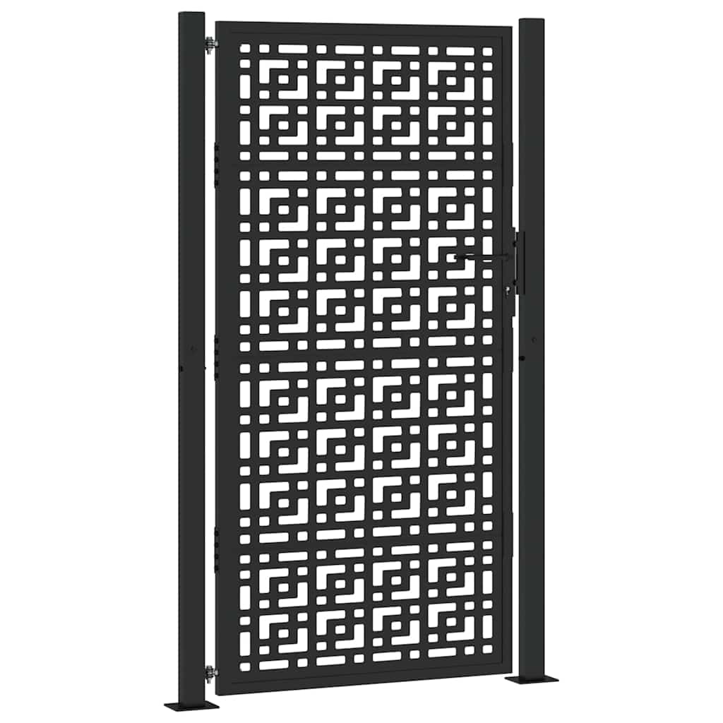 Vidaxxl portail avec motif croix 100x175 cm acier noir