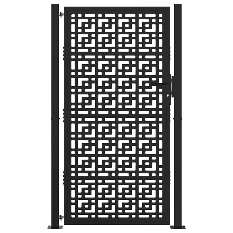 Vidaxxl portail avec motif croix 100x175 cm acier noir