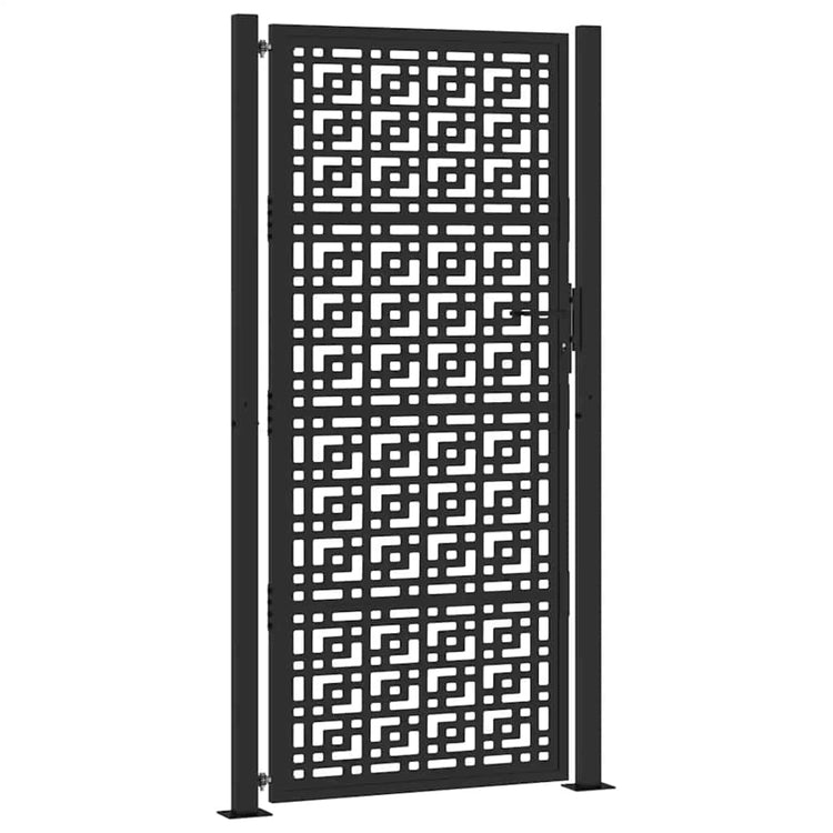 Vidaxxl portail avec motif croix 100x200 cm acier noir