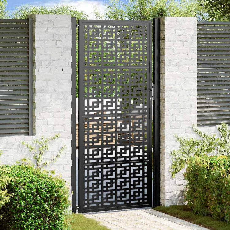 Vidaxxl portail avec motif croix 100x200 cm acier noir