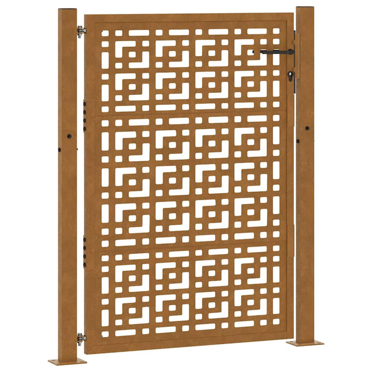 Portail Vidaxxl avec motif en croix 100x150 cm en acier résistant aux intempéries