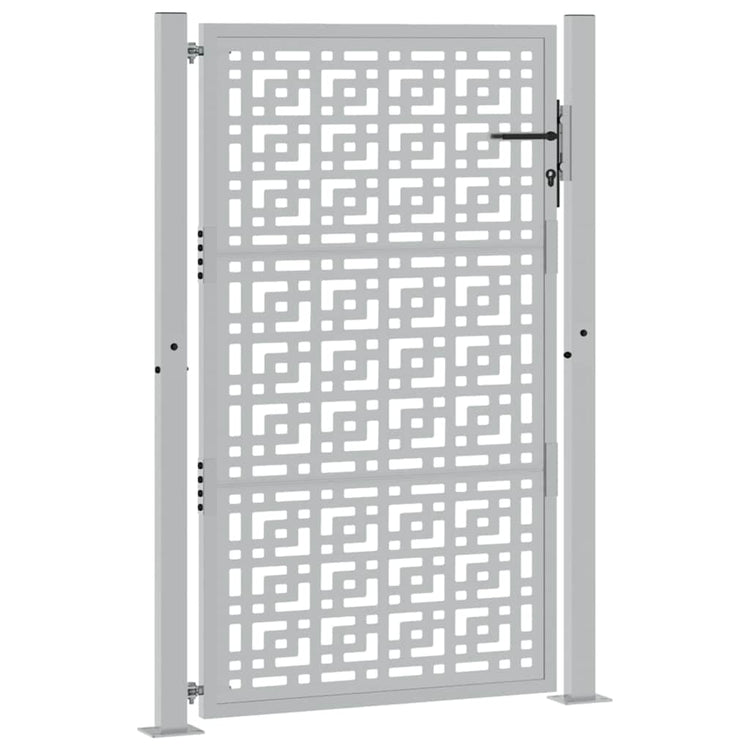 Portail Vidaxxl avec motif en croix 100x150 cm en acier résistant aux intempéries