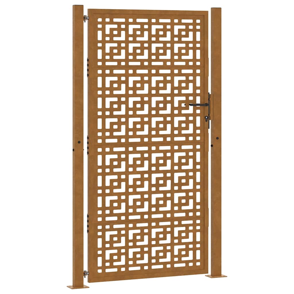 Portail Vidaxxl avec motif en croix 100x175 cm en acier résistant aux intempéries