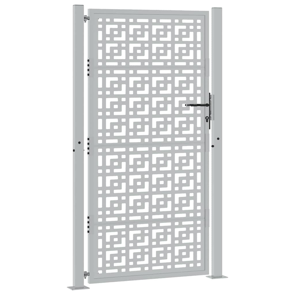 Portail Vidaxxl avec motif en croix 100x175 cm en acier résistant aux intempéries