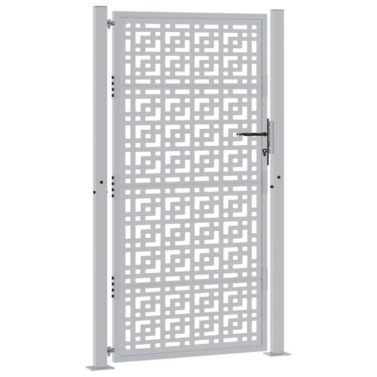 Portail Vidaxxl avec motif en croix 100x175 cm en acier résistant aux intempéries