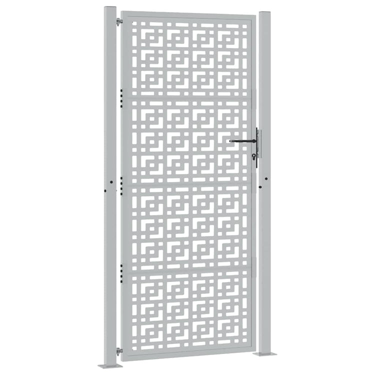 Portail Vidaxxl avec motif en croix 100x200 cm en acier résistant aux intempéries
