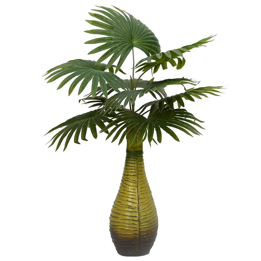 Vidaxl palmier artificiel 9 feuilles 65 cm vert