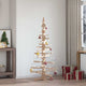 Vidaxx sapin de Noël en bois pour décoration 150 cm en bois de pin massif