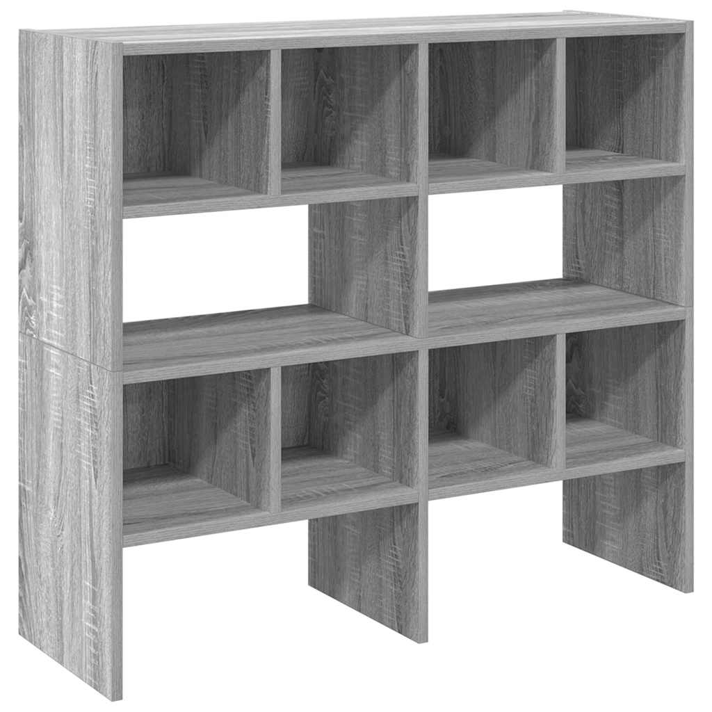 Racks de chaussures Vidaxl 2 St Empilable 89.5x30x40 cm Gray Sonoma Oak