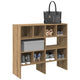 Racks de chaussures Vidaxl 2 St empilable 89.5x30x40 cm Oak artisanal