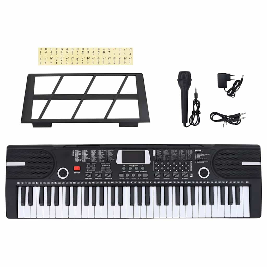 Vidaxl 61 Keys Piano Electric Clavier avec standard musical